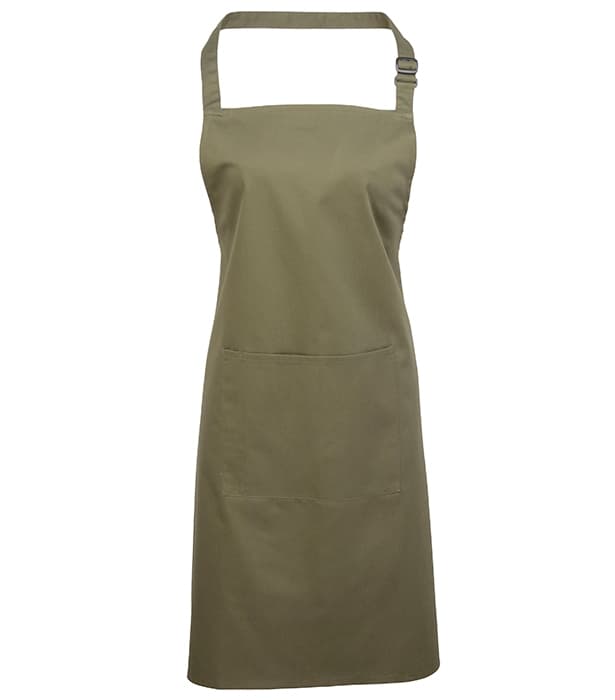 Colours bib apron with pocket