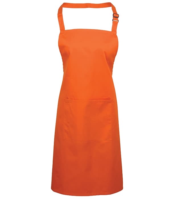 Colours bib apron with pocket