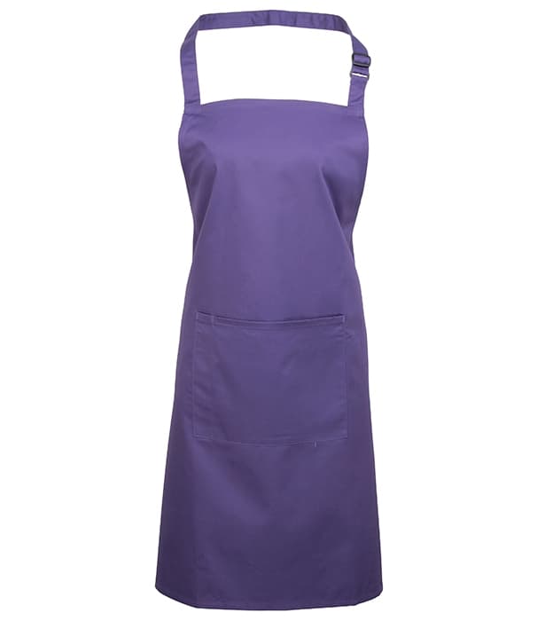 Colours bib apron with pocket