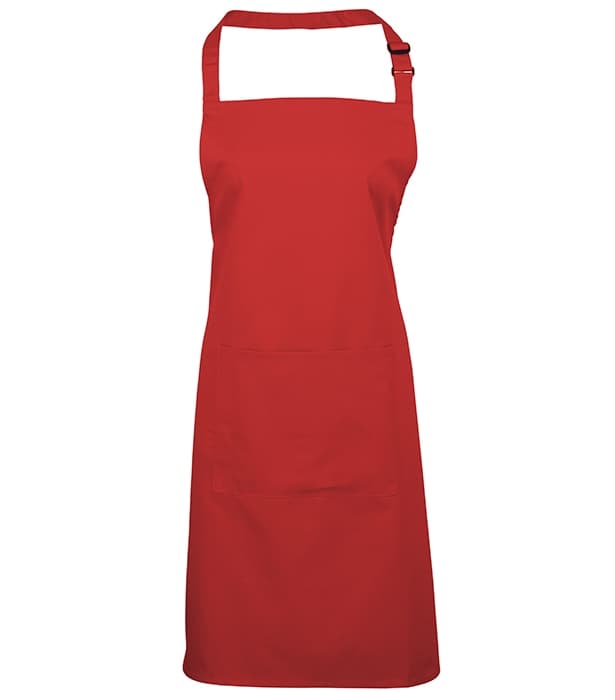 Colours bib apron with pocket