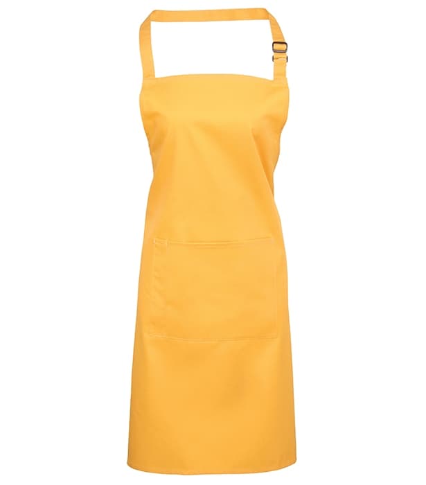 Colours bib apron with pocket