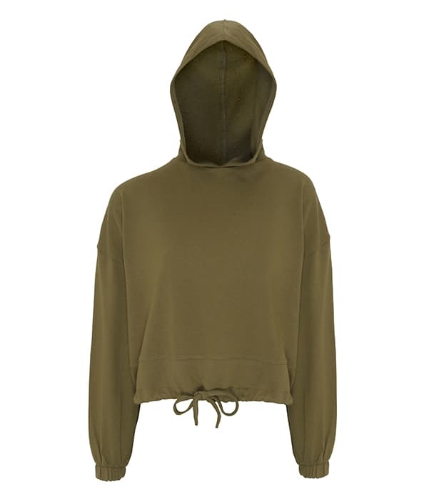 Womens Cropped Oversize Hoodie