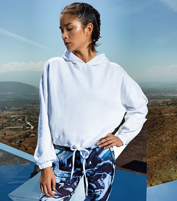 Womens Cropped Oversize Hoodie