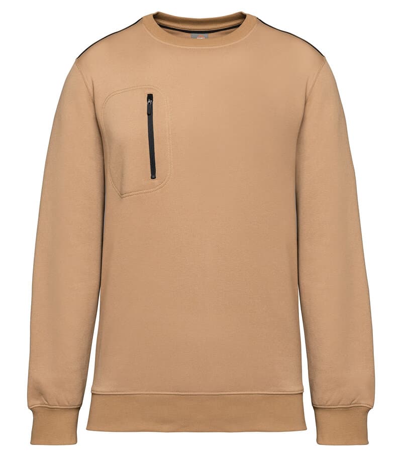 Unisex Day To Day Contrasting Zip Pocket Sweat
