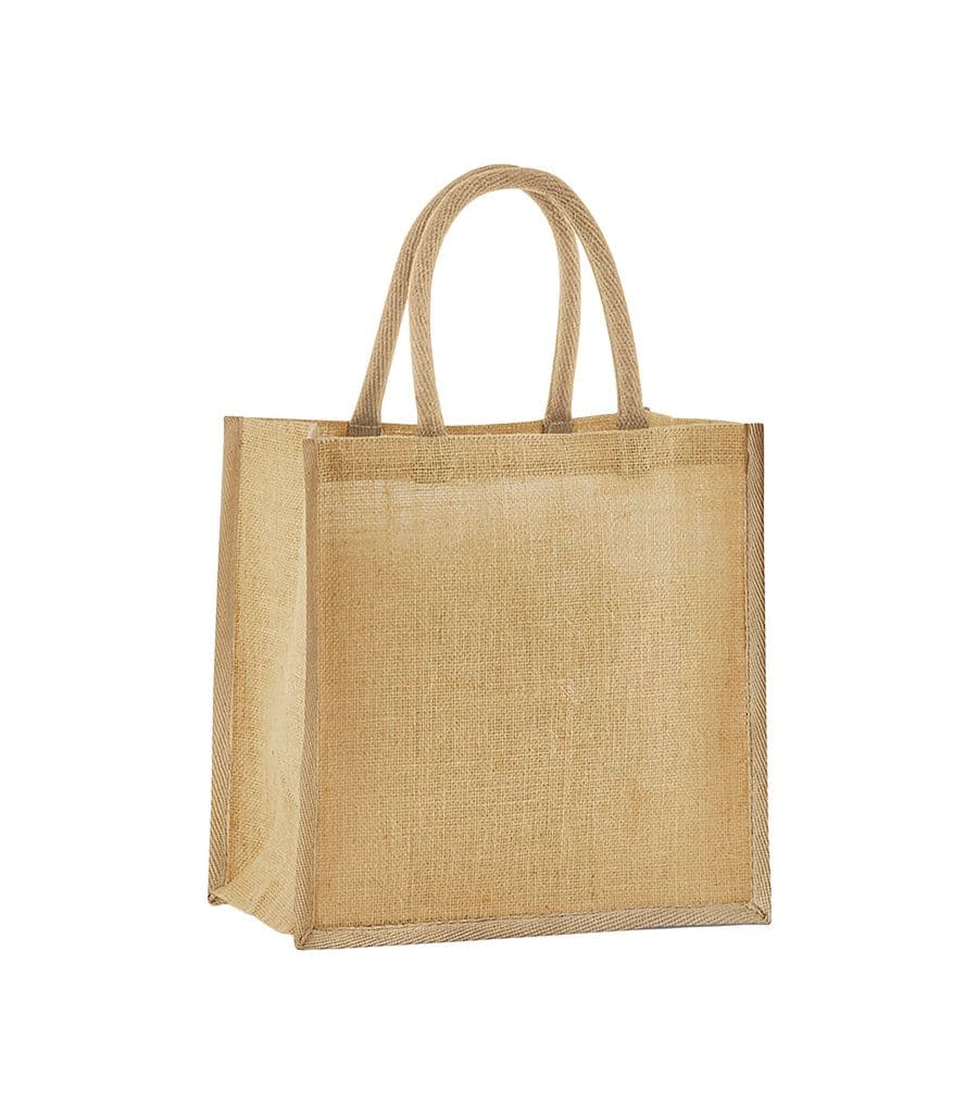 Natural Starched Jute Midi Tote