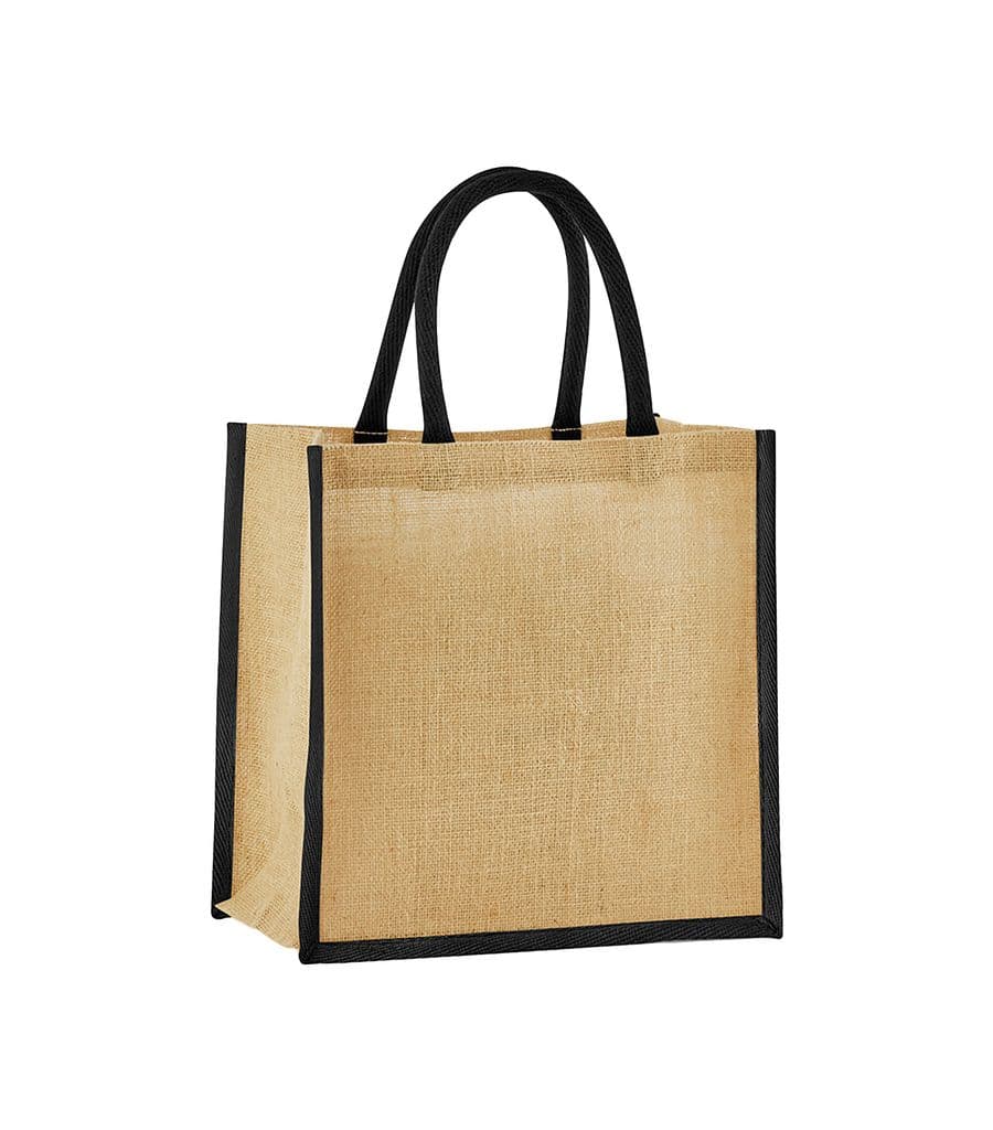 Natural Starched Jute Midi Tote