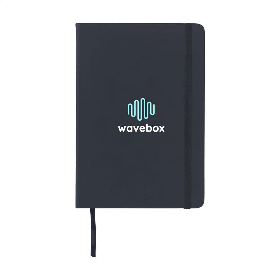BudgetNote A5 Lines Paper Notebook Svart