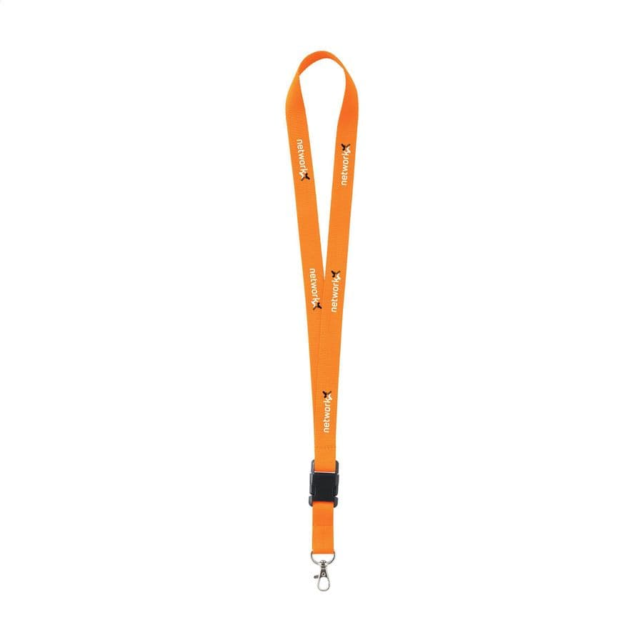 KeyCord 2 cm lanyard Fluorescerande orange