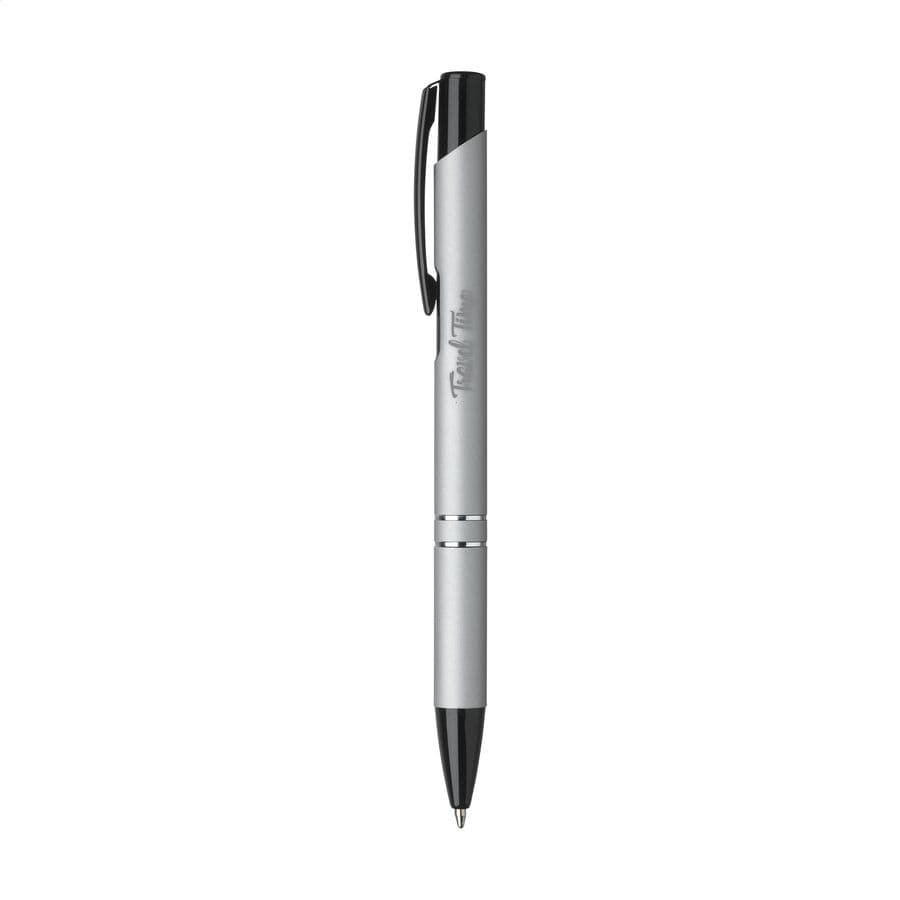 Ebony Rubberised pen Silver