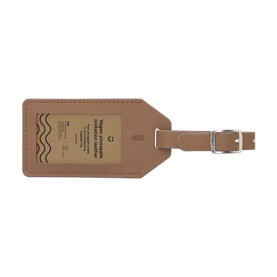 Vegan Pineapple Leather Luggage Tag