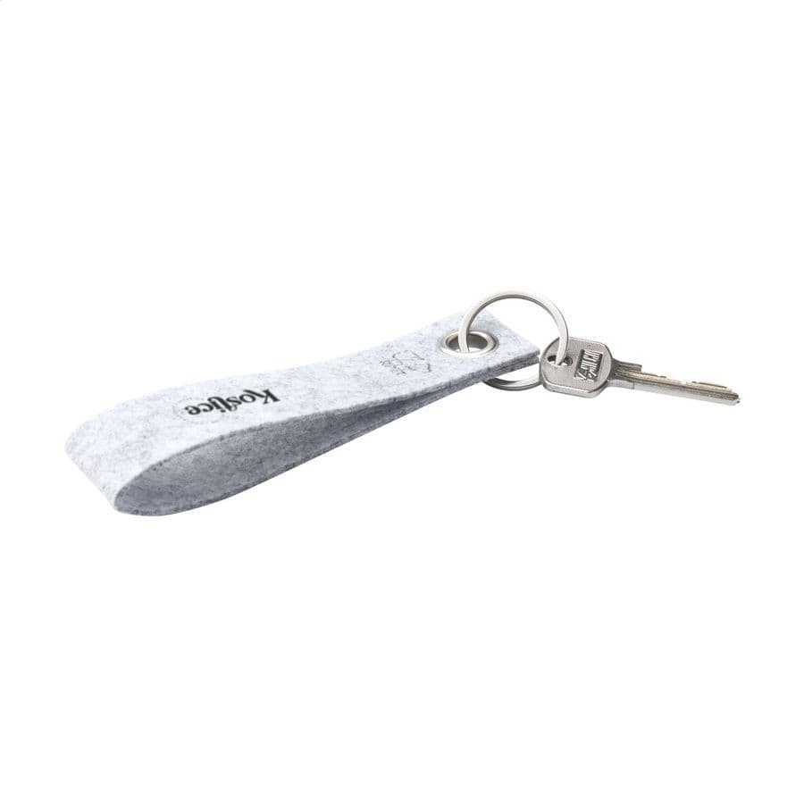 GRS RPET Felt Keyring Ljusgrå
