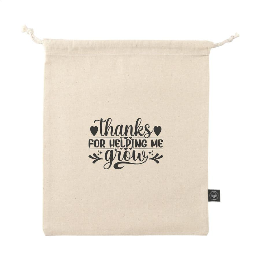 Gift Pouch Natural GRS Recycled Cotton (150 g/m²) M