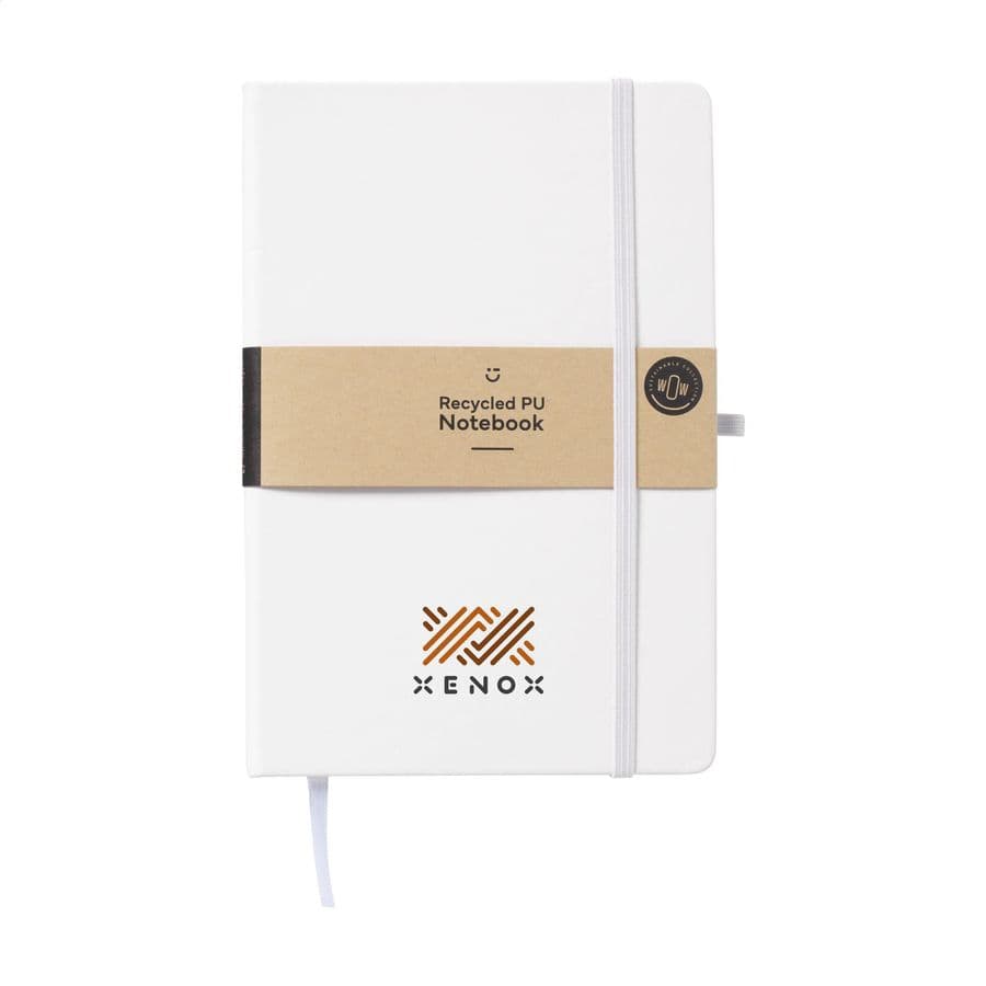 Recycled GRS PU Paper Notebook A5 Vit