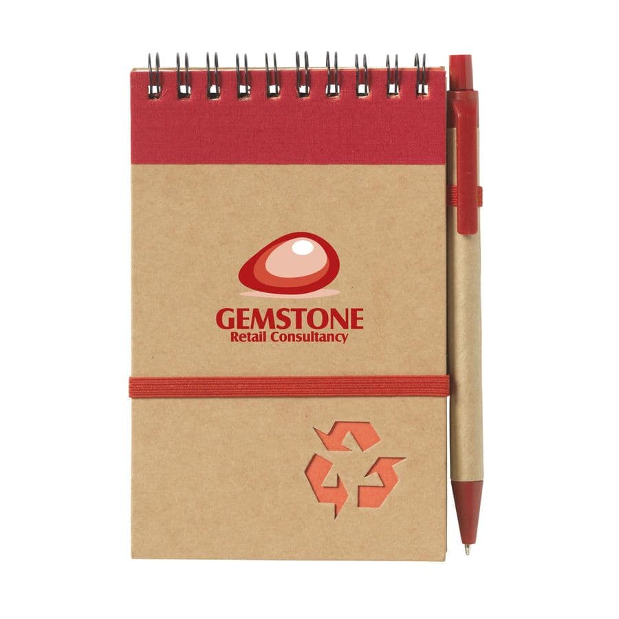 RecycleNote-M Paper notebook Röd