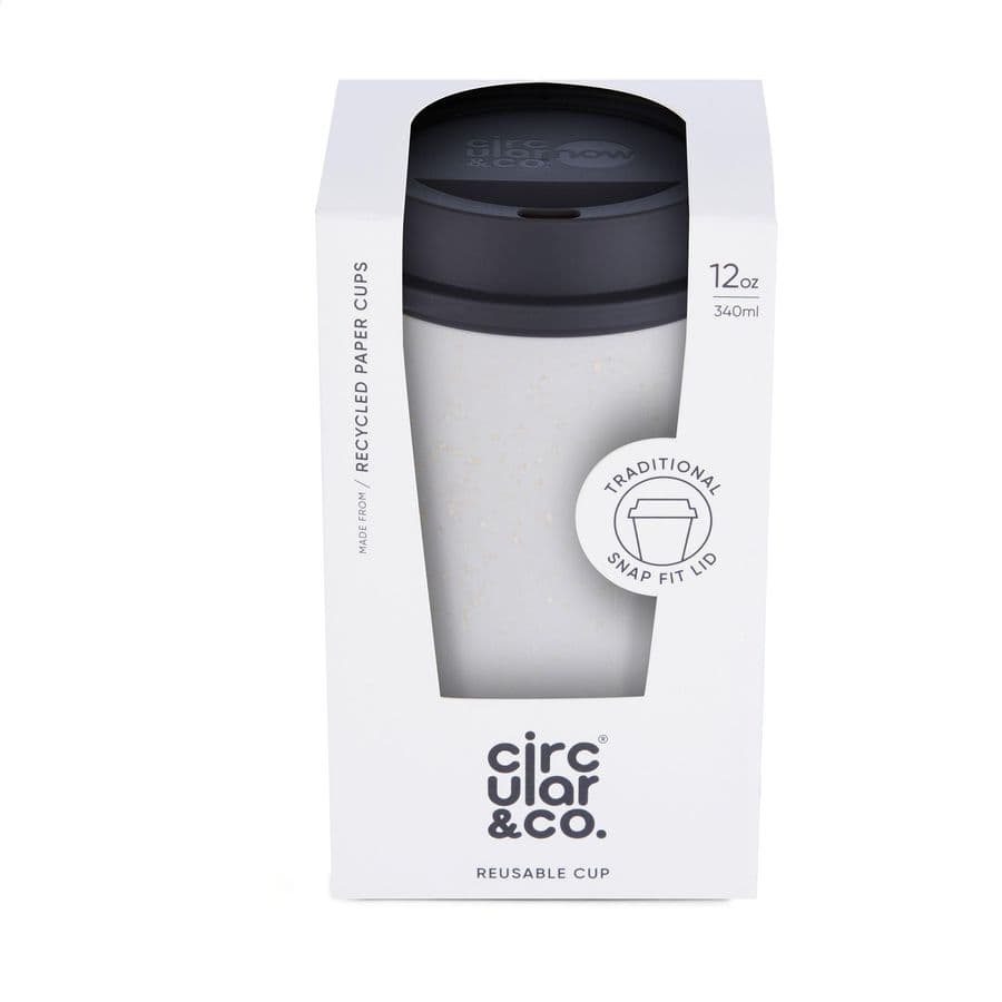 Circular&Co Recycled Now Cup Black Lid 340 ml coffee cup