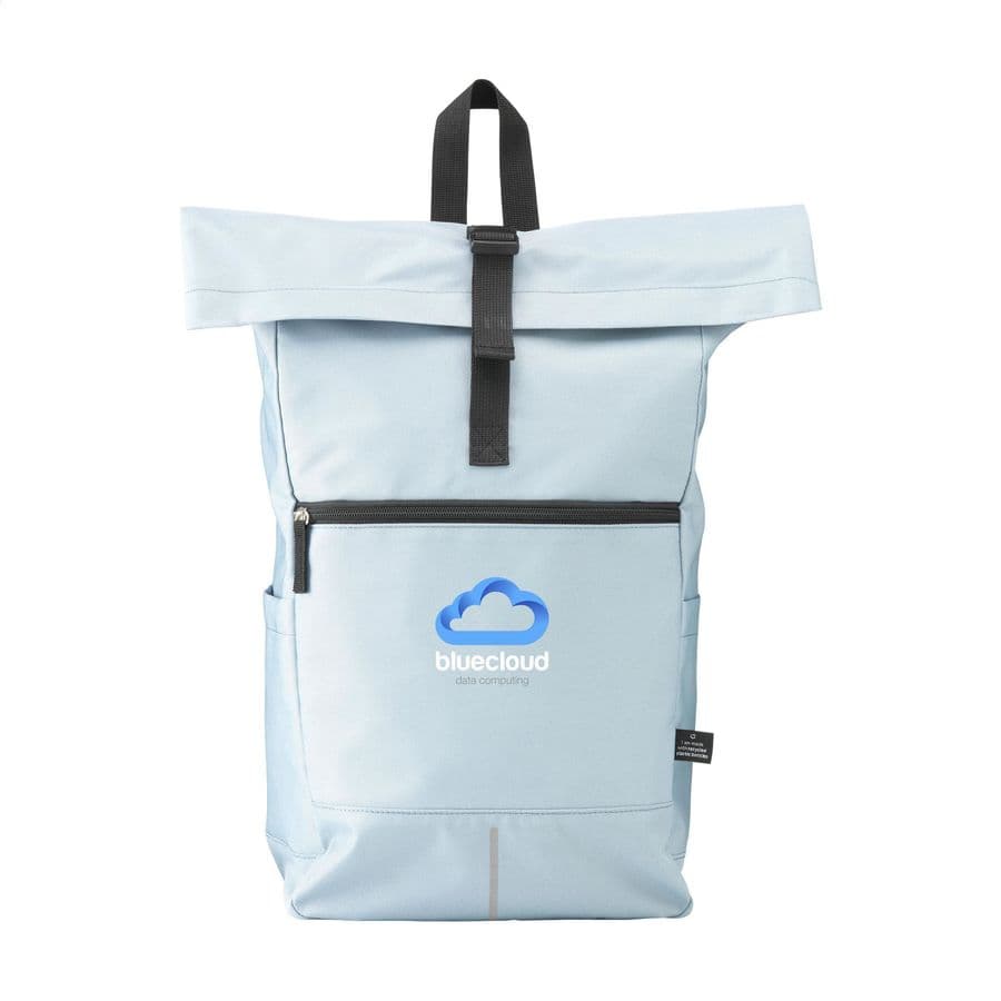 Nolan Recycled RPET backpack Ljusblå