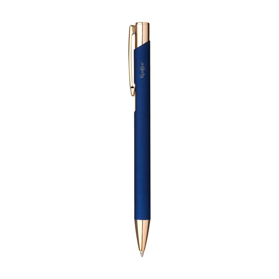 Ebony RCS Recycled Alu Soft Rose Gold pen Blå