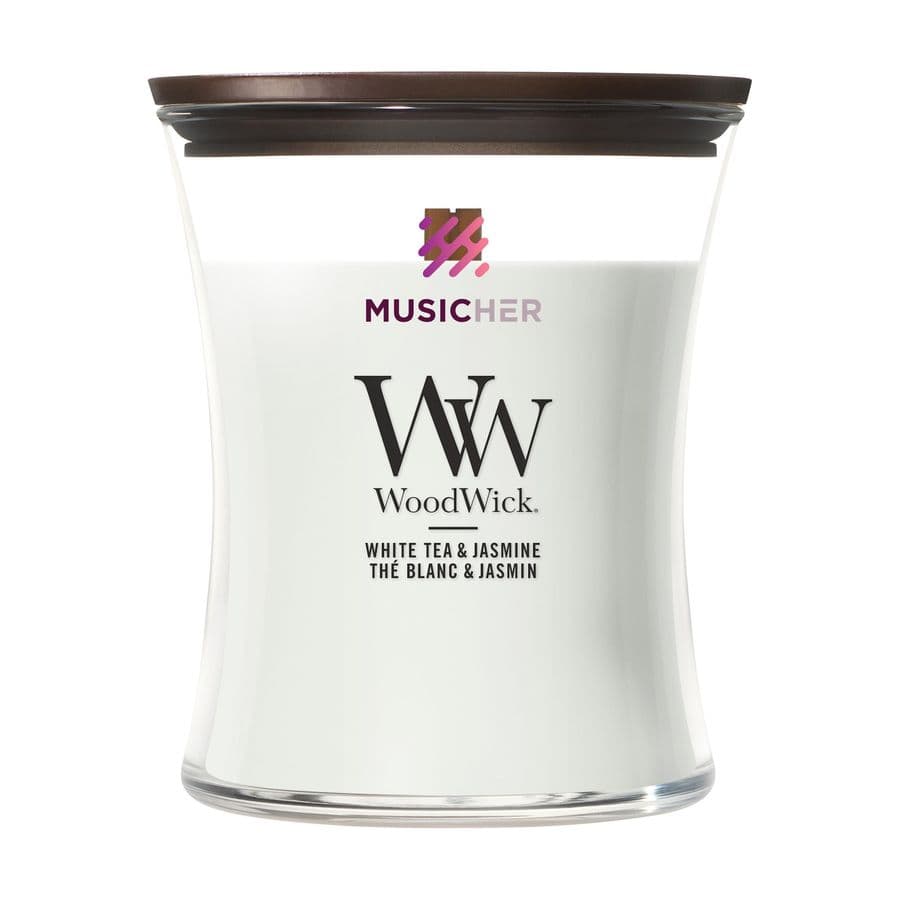 WoodWick White Tea & Jasmine Medium Candle
